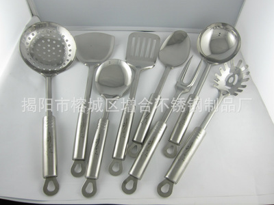 【特价供应销售ZH-08 不锈钢梅花七件套厨具】价格,厂家,图片,锅铲,揭阳市榕城区增合不锈钢制品厂-